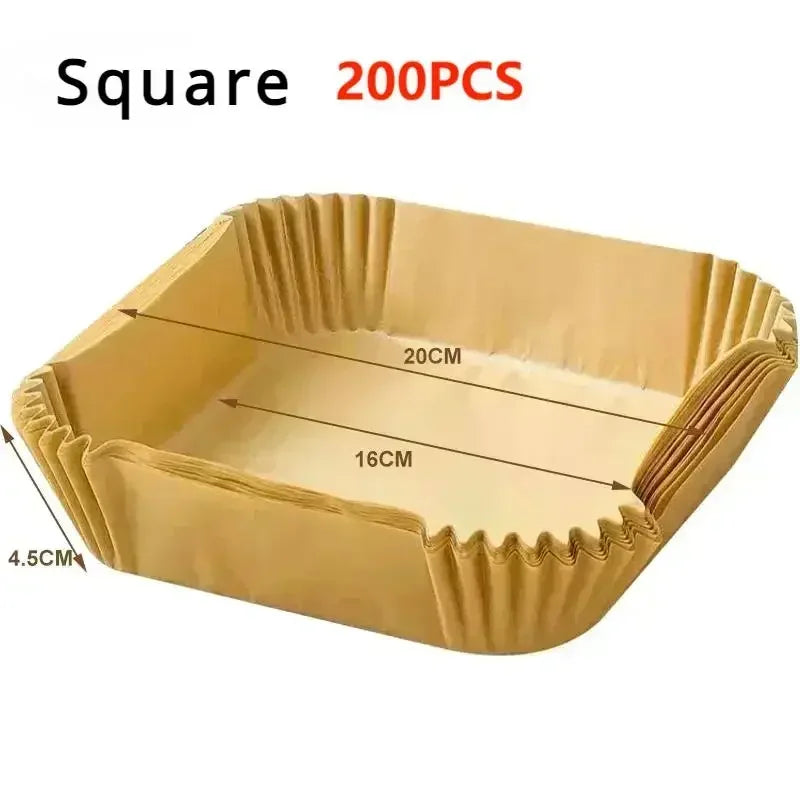 50Pcs/100 Pcs Disposable Air Fryer Paper, Baking Paper Bowl, Oven Paper Liner/Oil-Proof Non-Stick, Heat Resistant
