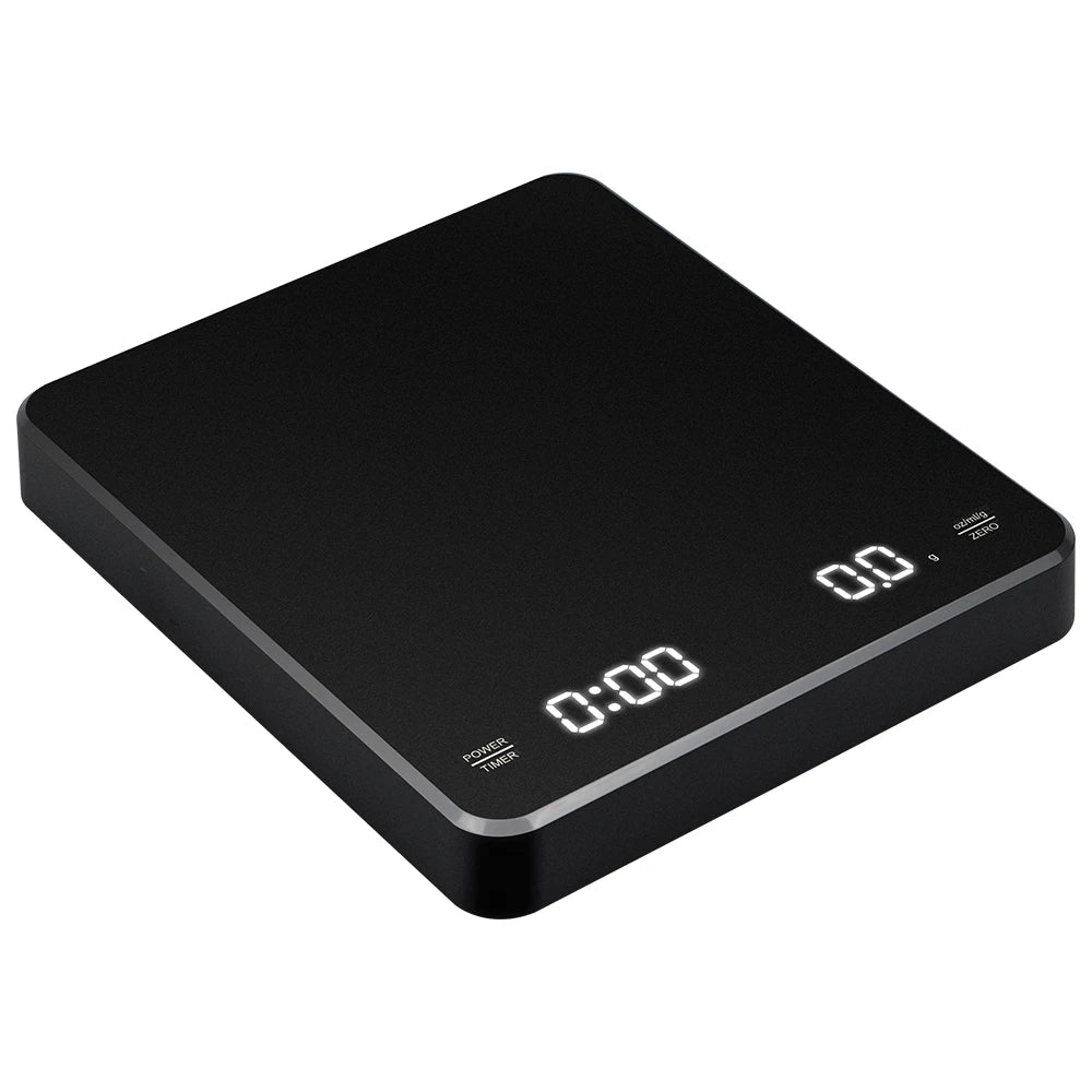 0.1g/3kg Digital Coffee Scale with Timer LED Screen Espresso USB Weighing High Precision Measures in Oz/ml/g Kitchen Scale