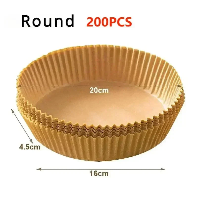 50Pcs/100 Pcs Disposable Air Fryer Paper, Baking Paper Bowl, Oven Paper Liner/Oil-Proof Non-Stick, Heat Resistant