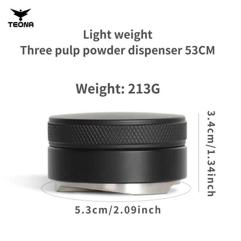 Coffee Distributor Espresso Distribution Tool/Leveler 3 Angled Slopes Adjustable Palm Tamper Fits 51/53/58mm Portafilter