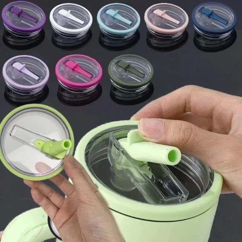 1PC Ice Cup Lid for Stanley 40oz Thermal Water Bottle Cover Coffee Cups Replaceble Tumbler Flip Straw Lid Splash Resistant