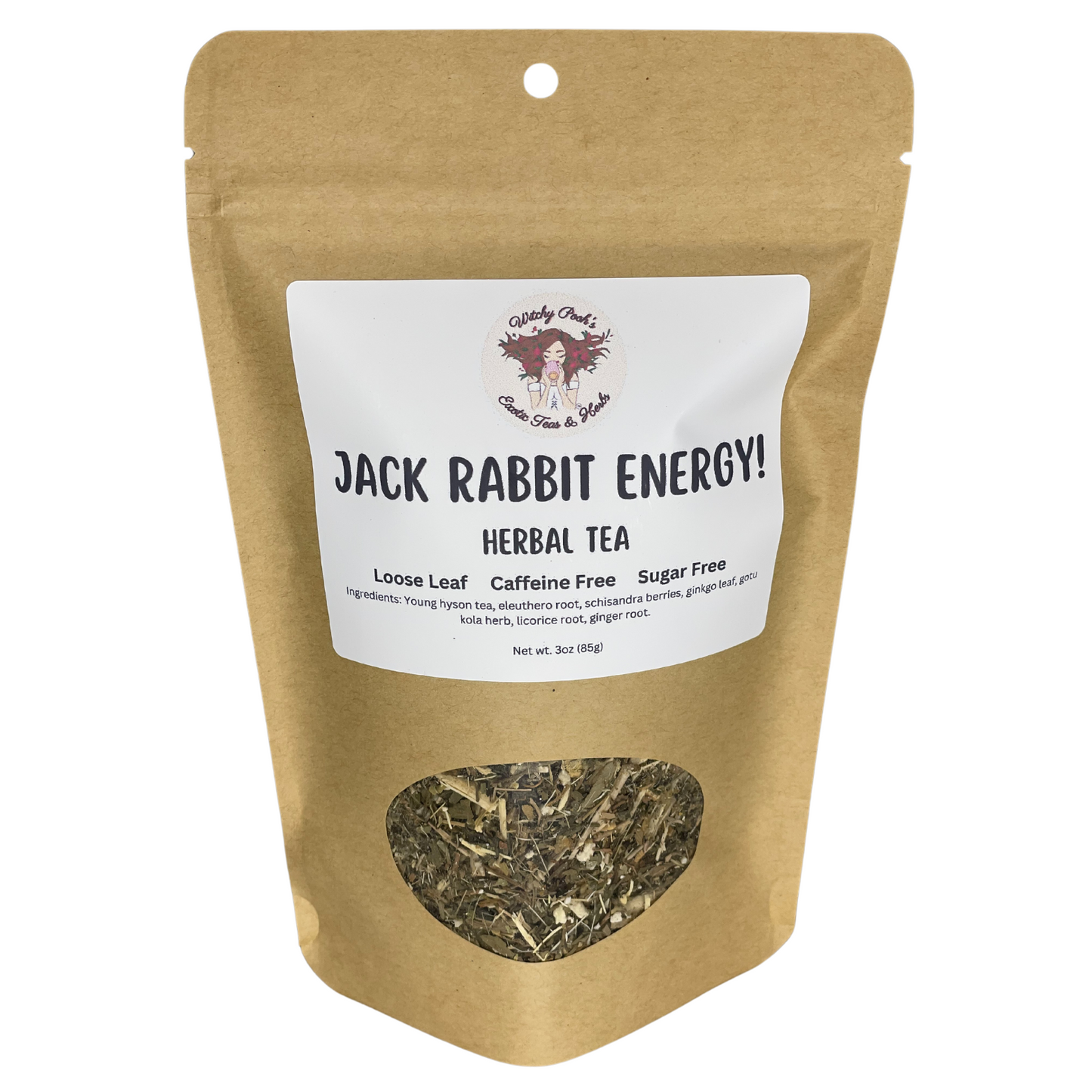 Witchy Pooh's Jack Rabbit Energy Tea - Loose Leaf Herbal Tea, Caffeine Free, Sugar Free-2
