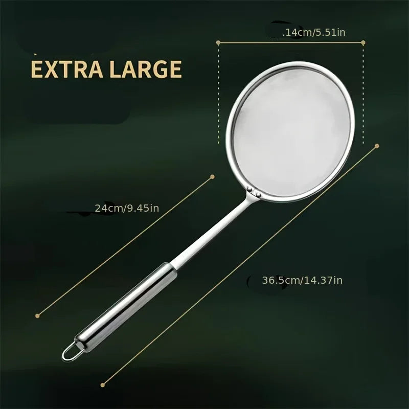 304 Stainless Steel Fine Mesh Filter, Multi-Function Colander for Juice, Coffee, Tea, & Vegetables, Kitchen Accessories
