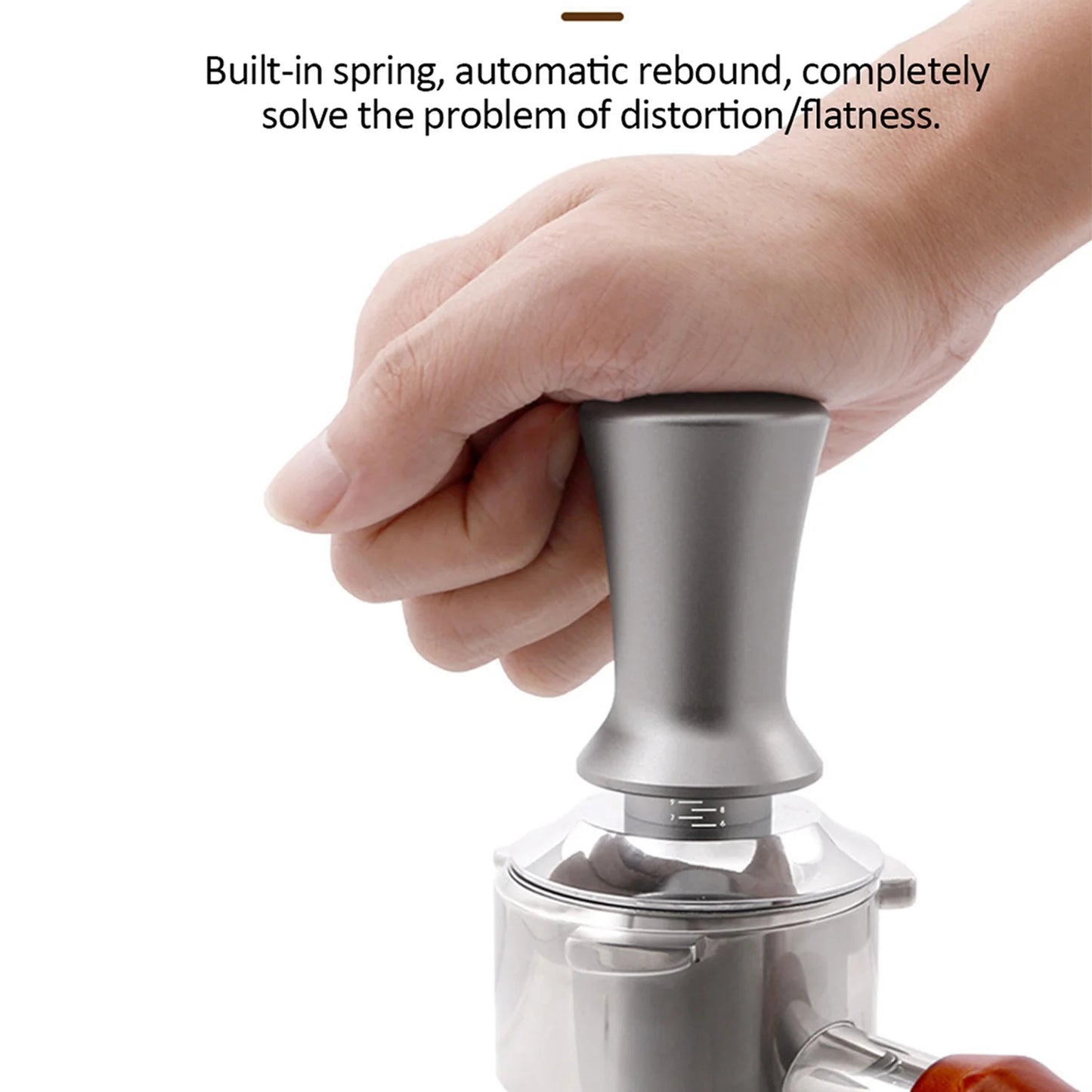 Coffee Tamper Constant Pressure Stainless Steel Coffee Powder Press 51/53/58mm Espresso Distribution Tool with Calibrated Spring