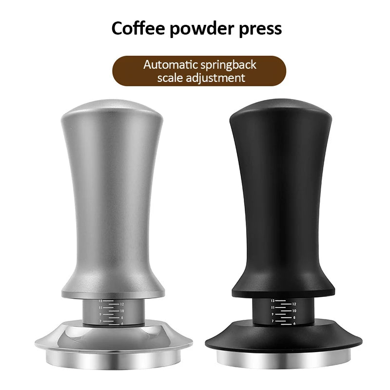 Coffee Tamper Constant Pressure Stainless Steel Coffee Powder Press 51/53/58mm Espresso Distribution Tool with Calibrated Spring