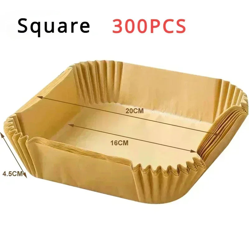 50Pcs/100 Pcs Disposable Air Fryer Paper, Baking Paper Bowl, Oven Paper Liner/Oil-Proof Non-Stick, Heat Resistant