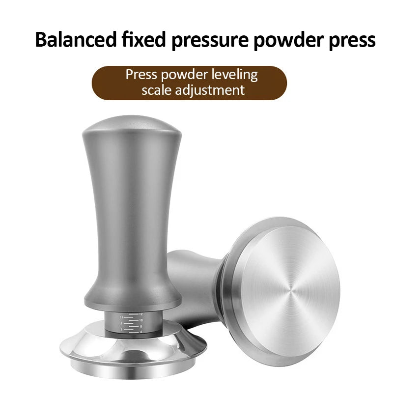 Coffee Tamper Constant Pressure Stainless Steel Coffee Powder Press 51/53/58mm Espresso Distribution Tool with Calibrated Spring
