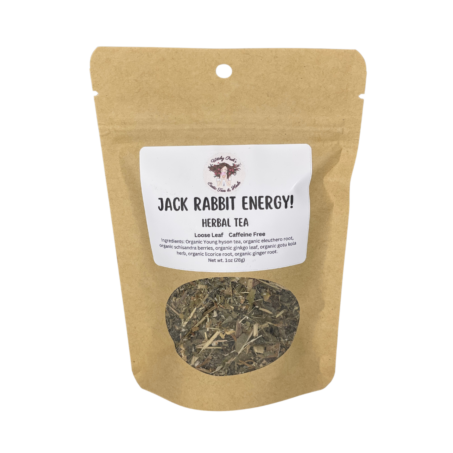 Witchy Pooh's Jack Rabbit Energy Tea - Loose Leaf Herbal Tea, Caffeine Free, Sugar Free-0