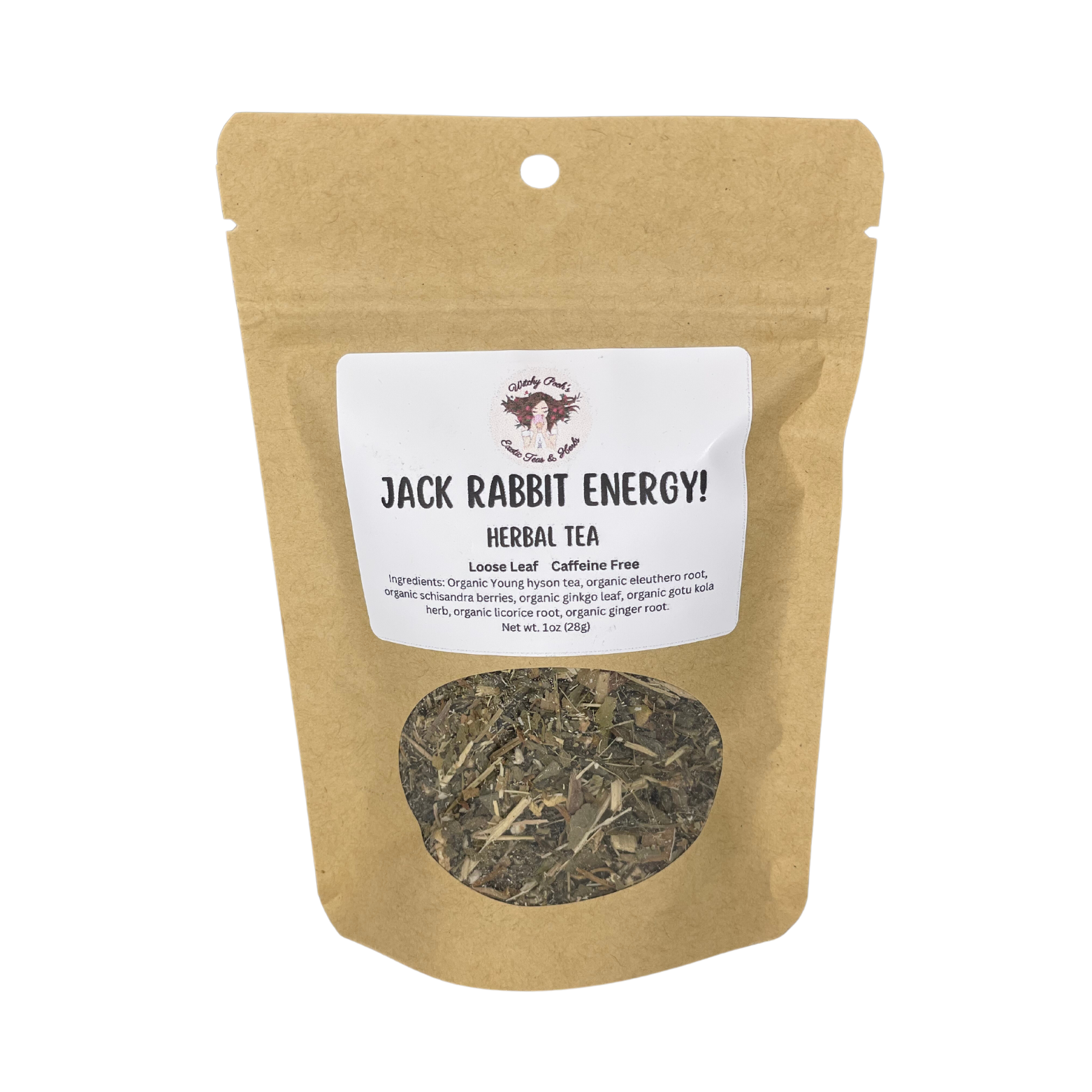 Witchy Pooh's Jack Rabbit Energy Tea - Loose Leaf Herbal Tea, Caffeine Free, Sugar Free-0