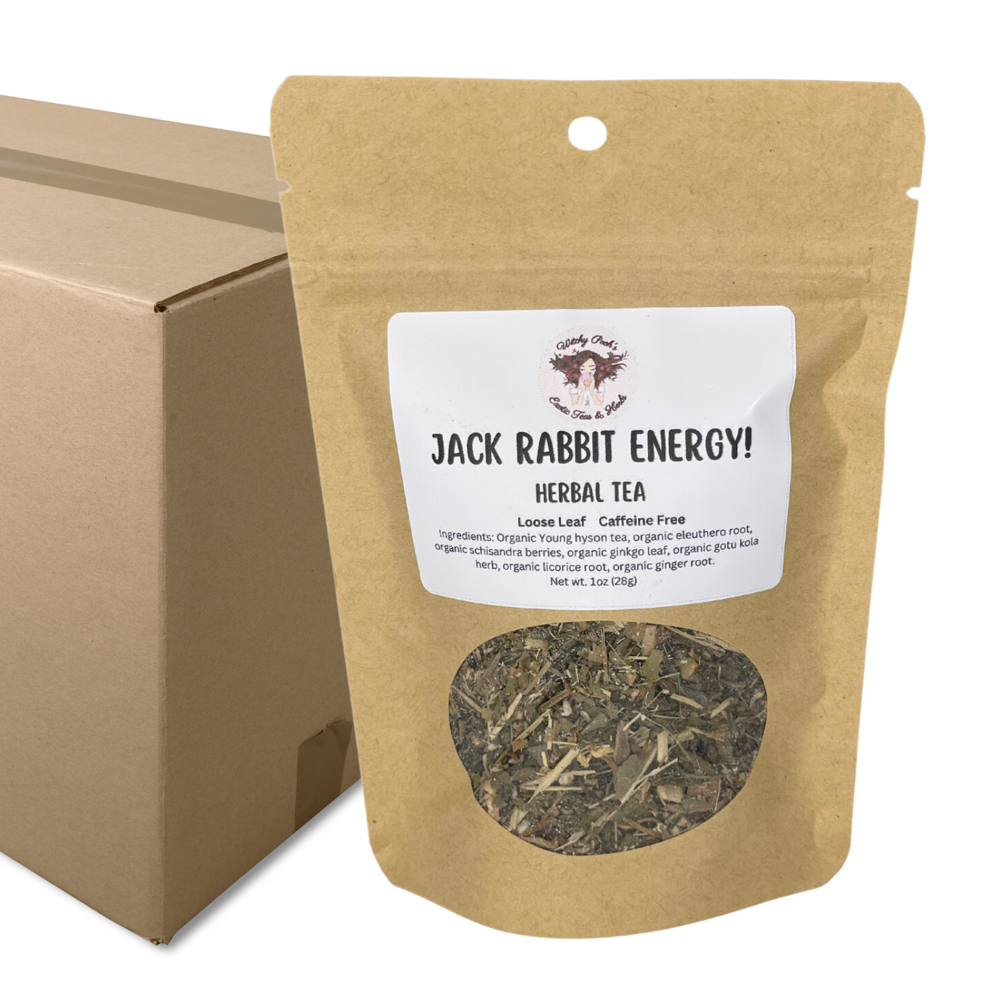 Witchy Pooh's Jack Rabbit Energy Tea - Loose Leaf Herbal Tea, Caffeine Free, Sugar Free-7
