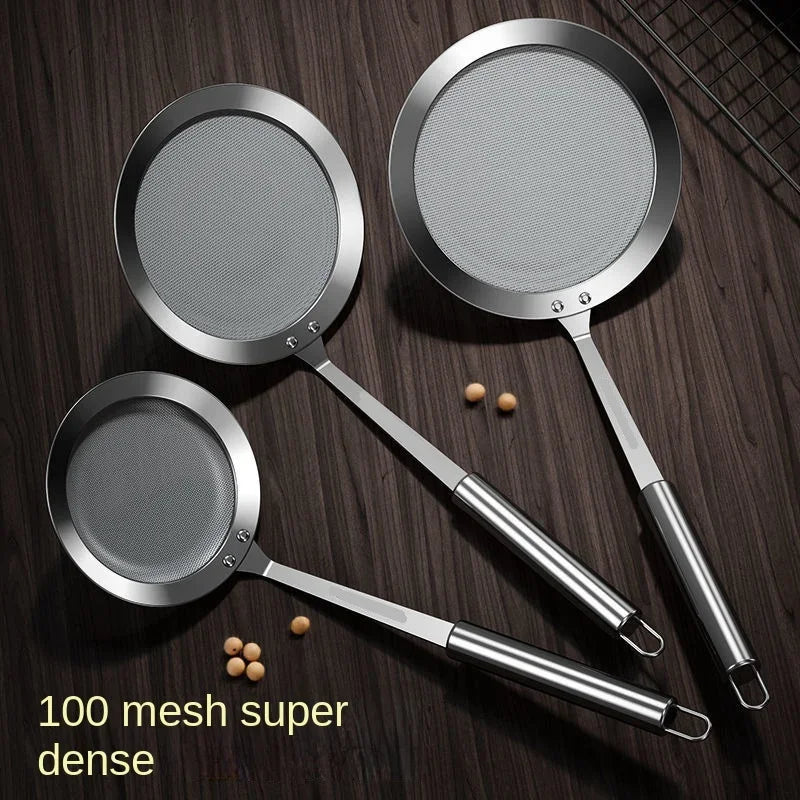 304 Stainless Steel Fine Mesh Filter, Multi-Function Colander for Juice, Coffee, Tea, & Vegetables, Kitchen Accessories